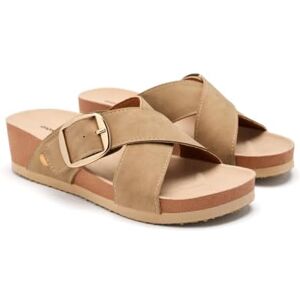 GIOSEPPO Winn Sandalen mit Schnalle, Keilabsatz, Taupe, 40 EU GIOSEPPO Winn Sandalen mit Schnalle, Keilabsatz, Taupe, 40 EU