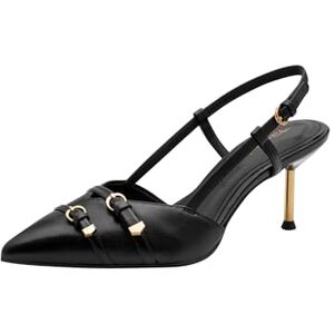 Tamaris Damen Sling Pump mit Stilettoabsatz, schwarz, 39 EU Tamaris Damen Sling Pump mit Stilettoabsatz, schwarz, 39 EU