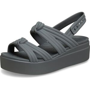 Crocs Brooklyn Knot Low Wedge, Damen-Sandalen mit Keilabsatz, Anthrazit, 37 EU Crocs Brooklyn Knot Low Wedge, Damen-Sandalen mit Keilabsatz, Anthrazit, 37 EU