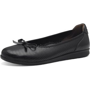 Tamaris Comfort Damen Ballerinas aus Leder mit Schleife, Schwarz (Black), 38 EU Tamaris Comfort Damen Ballerinas aus Leder mit Schleife, Schwarz (Black), 38 EU