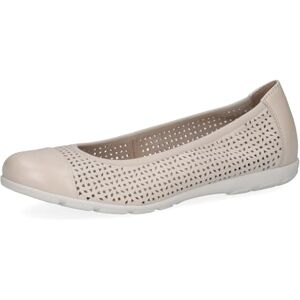 CAPRICE Damen Ballerinas aus Leder mit Lochmuster, Cremefarben (Cream Perlato), 38 EU CAPRICE Damen Ballerinas aus Leder mit Lochmuster, Cremefarben (Cream Perlato), 38 EU