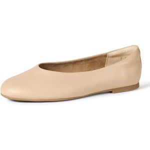 Amazon Essentials Damen Faltbare Ballerinas, Beige Kunstleder, 35 EU Amazon Essentials Damen Faltbare Ballerinas, Beige Kunstleder, 35 EU