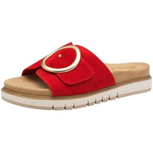 Tamaris Damen Wide Fit Pantoletten flach mit Klettverschluss und Schnalle, rot (red), 40 EU Tamaris Damen Wide Fit Pantoletten flach mit Klettverschluss und Schnalle, rot (red), 40 EU
