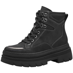 MARCO TOZZI Damen Stiefeletten zum Schnüren mit Plateau mit Reißverschluss, Schwarz (Black Comb), 36 EU MARCO TOZZI Damen Stiefeletten zum Schnüren mit Plateau mit Reißverschluss, Schwarz (Black Comb), 36 EU