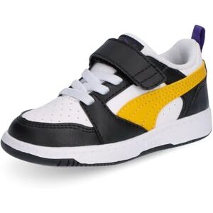 Puma Rebound V6 LO AC+ INF, Unisex Sneaker, Black-Yellow Sizzle- White, Puma Rebound V6 LO AC+ INF, Unisex Sneaker, Black-Yellow Sizzle- White,