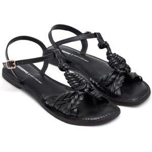 GIOSEPPO Damen Walden Flache Sandale, Schwarz, 38 EU GIOSEPPO Damen Walden Flache Sandale, Schwarz, 38 EU