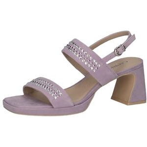 CAPRICE Damen Sandalen mit Absatz aus Leder Elegant, Lila (Lavender Suede), 37 EU CAPRICE Damen Sandalen mit Absatz aus Leder Elegant, Lila (Lavender Suede), 37 EU