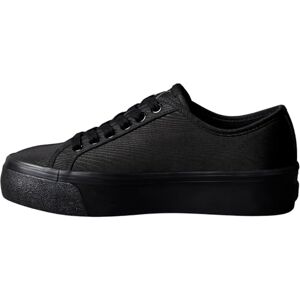 Calvin Damen Flatform Sneaker Flatform Moire mit Plateau-Sohle, Schwarz (Triple Black), 37 Calvin Damen Flatform Sneaker Flatform Moire mit Plateau-Sohle, Schwarz (Triple Black), 37