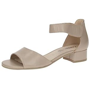 CAPRICE Damen Sandalen mit Absatz aus Leder mit Riemchen, Beige (Beige Nappa), 38,5 EU CAPRICE Damen Sandalen mit Absatz aus Leder mit Riemchen, Beige (Beige Nappa), 38,5 EU