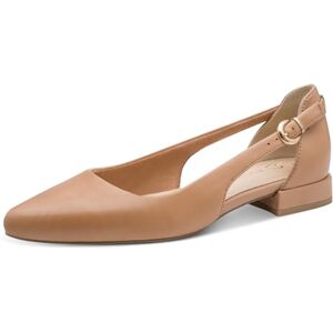 MARCO TOZZI Damen Ballerinas weiches Feel Me Fußbett Leder weiches Innenfutter Spitz, beige (Cappuccino), 39 EU MARCO TOZZI Damen Ballerinas weiches Feel Me Fußbett Leder weiches Innenfutter Spitz, beige (Cappuccino), 39 EU
