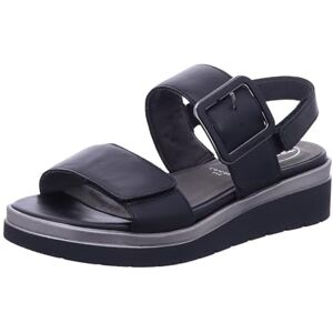 Tamaris Comfort Damen Sandalen flach aus Leder mit Schnalle, Schwarz (Black Comb), 38 EU Tamaris Comfort Damen Sandalen flach aus Leder mit Schnalle, Schwarz (Black Comb), 38 EU