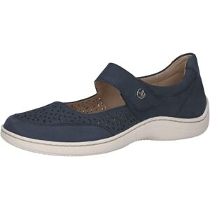CAPRICE Comfort Damen Ballerinas aus Leder mit Riemchen, Blau (Ocean Nubuc), 37 EU CAPRICE Comfort Damen Ballerinas aus Leder mit Riemchen, Blau (Ocean Nubuc), 37 EU