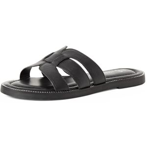 MARCO TOZZI Damen Pantoletten aus Leder Bequem, Schwarz (Black), 40 EU MARCO TOZZI Damen Pantoletten aus Leder Bequem, Schwarz (Black), 40 EU