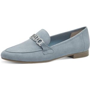 MARCO TOZZI by Guido Maria Kretschmer Damen Slipper aus Leder Elegant, Blau (Polar), 39 EU MARCO TOZZI by Guido Maria Kretschmer Damen Slipper aus Leder Elegant, Blau (Polar), 39 EU