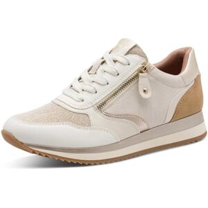 Jana Damen Sneaker flach mit Reißverschluss Vegan, beige (Ivory Comb), 39 EU Jana Damen Sneaker flach mit Reißverschluss Vegan, beige (Ivory Comb), 39 EU