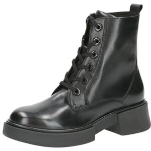 CAPRICE Damen Stiefeletten zum Schnüren aus Leder mit Reißverschluss, Schwarz (Black Nappa), 38 EU CAPRICE Damen Stiefeletten zum Schnüren aus Leder mit Reißverschluss, Schwarz (Black Nappa), 38 EU