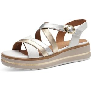 Jana Damen 8-28267-44 Sandalen, White Metallic, 39 EU Jana Damen 8-28267-44 Sandalen, White Metallic, 39 EU