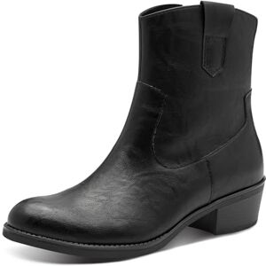 MARCO TOZZI Damen Boots mit Blockabsatz Cowboy, Schwarz (Black), 37 EU MARCO TOZZI Damen Boots mit Blockabsatz Cowboy, Schwarz (Black), 37 EU