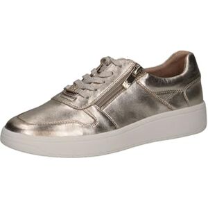 CAPRICE Damen Sneaker flach aus Leder mit Reißverschluss, Gold (Gold), 39 EU CAPRICE Damen Sneaker flach aus Leder mit Reißverschluss, Gold (Gold), 39 EU
