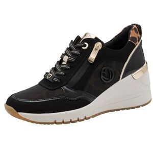 MARCO TOZZI Damen Sneaker weiches Feel Me Wechselfußbett weiches Innenfutter Modisch, schwarz (Black Comb), 37 EU MARCO TOZZI Damen Sneaker weiches Feel Me Wechselfußbett weiches Innenfutter Modisch, schwarz (Black Comb), 37 EU