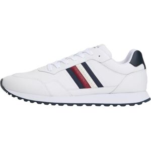 Tommy Hilfiger Herren Runner Sneaker New Eva Stripes Low Top, Weiß (White), 45 Tommy Hilfiger Herren Runner Sneaker New Eva Stripes Low Top, Weiß (White), 45