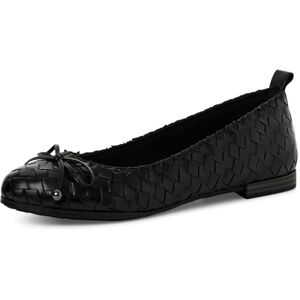 MARCO TOZZI Damen Ballerinas aus Leder mit Schleife, Schwarz (Black), 37 EU MARCO TOZZI Damen Ballerinas aus Leder mit Schleife, Schwarz (Black), 37 EU