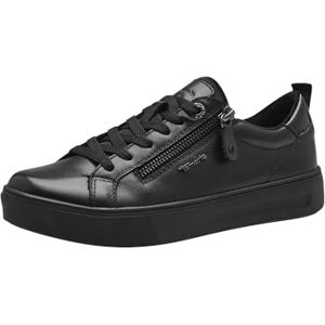 Tamaris Comfort Damen Sneaker flach mit Reißverschluss Freizeit, Schwarz (Black Nappa), 39 EU Tamaris Comfort Damen Sneaker flach mit Reißverschluss Freizeit, Schwarz (Black Nappa), 39 EU