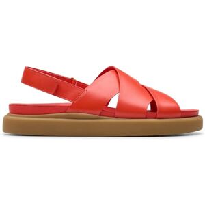 Clarks Femme Aristella Sun Sandale, Bright Red Lea, 37.5 EU Clarks Femme Aristella Sun Sandale, Bright Red Lea, 37.5 EU