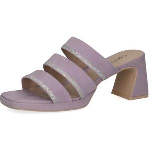 CAPRICE Damen Pantoletten aus Leder mit Absatz, Lila (Lavender Suede), 38 EU CAPRICE Damen Pantoletten aus Leder mit Absatz, Lila (Lavender Suede), 38 EU