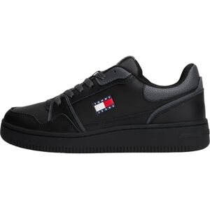Tommy Jeans Damen Cupsole Sneaker Retro Basket Low Top, Schwarz (Black), 39 Tommy Jeans Damen Cupsole Sneaker Retro Basket Low Top, Schwarz (Black), 39