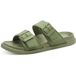 Tamaris Damen Fußbett Pantolette flach, grün, 41 EU Tamaris Damen Fußbett Pantolette flach, grün, 41 EU