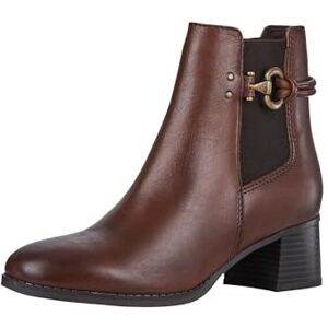 MARCO TOZZI Damen Chelsea Boots aus Leder mit Absatz, Braun (Chestnut), 40 EU MARCO TOZZI Damen Chelsea Boots aus Leder mit Absatz, Braun (Chestnut), 40 EU