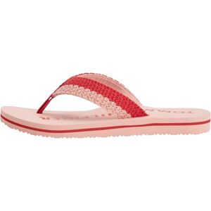 Tommy Hilfiger Th Crochet FW0FW09417 Damen Sommer Sandalen Flip Flops, Rot, 7 Tommy Hilfiger Th Crochet FW0FW09417 Damen Sommer Sandalen Flip Flops, Rot, 7