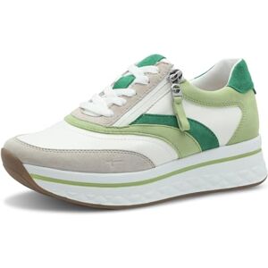 Tamaris Comfort Damen Plateau Sneaker mit Reißverschluss Sportlich, Mehrfarbig (Green Comb), 40 EU Tamaris Comfort Damen Plateau Sneaker mit Reißverschluss Sportlich, Mehrfarbig (Green Comb), 40 EU