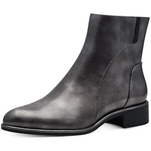 MARCO TOZZI by Guido Maria Kretschmer Damen Stiefeletten ohne Absatz aus Kunstleder Spitz, Silber (Pewter), 40 EU MARCO TOZZI by Guido Maria Kretschmer Damen Stiefeletten ohne Absatz aus Kunstleder Spitz, Silber (Pewter), 40 EU