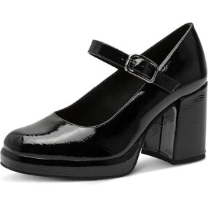 MARCO TOZZI Damen Pumps mit Riemen Elegant Blockabsatz, Schwarz (Black Patent), 40 EU MARCO TOZZI Damen Pumps mit Riemen Elegant Blockabsatz, Schwarz (Black Patent), 40 EU