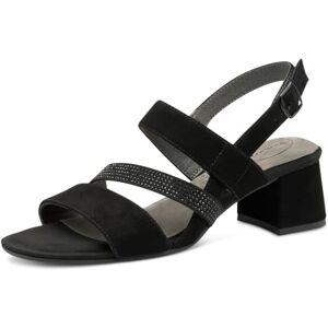 Tamaris Comfort Damen Sandalen mit Absatz mit Glitzerdetails Elegant, Schwarz (Black), 37 EU Tamaris Comfort Damen Sandalen mit Absatz mit Glitzerdetails Elegant, Schwarz (Black), 37 EU