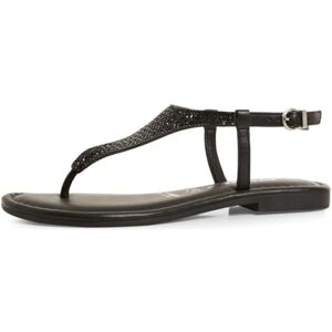 Tamaris Damen Zehentrenner Sandalette Leder, schwarz, 39 EU Tamaris Damen Zehentrenner Sandalette Leder, schwarz, 39 EU