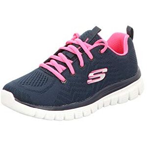 Skechers Damen Graceful Get Connected Sneakers, Navy Mesh Hot Pink Trim, 41 EU Skechers Damen Graceful Get Connected Sneakers, Navy Mesh Hot Pink Trim, 41 EU