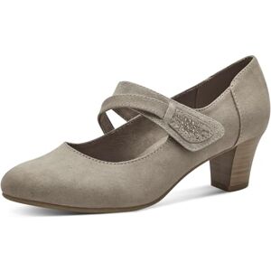 Jana Damen Pumps mit Riemen Mary Jane Vegan, Braun (Stone), 41 EU Jana Damen Pumps mit Riemen Mary Jane Vegan, Braun (Stone), 41 EU