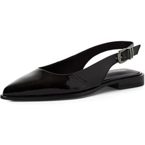 Tamaris Damen Sling Pump flach Leder, schwarz, 41 EU Tamaris Damen Sling Pump flach Leder, schwarz, 41 EU