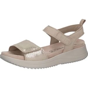CAPRICE Damen Sandalen flach aus Leder mit Klettverschluss, Weiß (Offwhite Comb), 37 EU CAPRICE Damen Sandalen flach aus Leder mit Klettverschluss, Weiß (Offwhite Comb), 37 EU