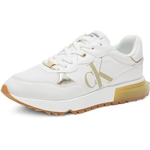 Calvin Damen Magalee Sneaker, White/Gold 142, 37.5 EU Calvin Damen Magalee Sneaker, White/Gold 142, 37.5 EU