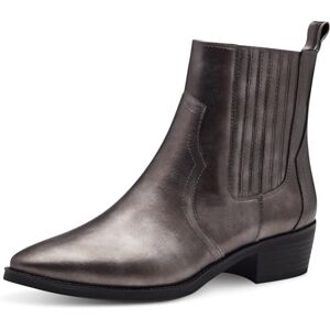 MARCO TOZZI Damen Chelsea Boots Spitz mit Reißverschluss, Silber (Pewter), 39 EU MARCO TOZZI Damen Chelsea Boots Spitz mit Reißverschluss, Silber (Pewter), 39 EU
