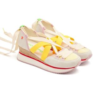 GIOSEPPO Hinesburg Offene Schuhe aus Leder mit Keilabsatz und Raffia, bunt, 41 EU GIOSEPPO Hinesburg Offene Schuhe aus Leder mit Keilabsatz und Raffia, bunt, 41 EU