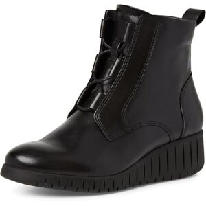 MARCO TOZZI Damen Stiefeletten zum Schnüren aus Leder Keilabsatz, Schwarz (Black), 41 EU MARCO TOZZI Damen Stiefeletten zum Schnüren aus Leder Keilabsatz, Schwarz (Black), 41 EU
