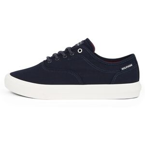 Tommy Hilfiger Herren Vulcanized Sneaker Low Oxford Twill mit Logo, Blau (Desert Sky), 40 Tommy Hilfiger Herren Vulcanized Sneaker Low Oxford Twill mit Logo, Blau (Desert Sky), 40