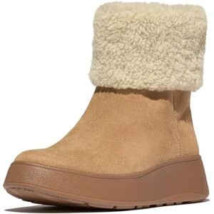 Fitflop F-Mode Damen-Stiefeletten aus Lammfellkragen, Reißverschluss, Wildleder, Stiefelette, Desert Tan, 38 EU Fitflop F-Mode Damen-Stiefeletten aus Lammfellkragen, Reißverschluss, Wildleder, Stiefelette, Desert Tan, 38 EU
