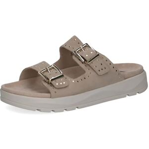 CAPRICE Damen Sandale aus Leder, Beige (BEIGE Suede), 38 CAPRICE Damen Sandale aus Leder, Beige (BEIGE Suede), 38