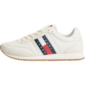 Tommy Jeans Herren Runner Sneaker Classic Runner zum Schnüren, Elfenbein (Ivory), 43 Tommy Jeans Herren Runner Sneaker Classic Runner zum Schnüren, Elfenbein (Ivory), 43
